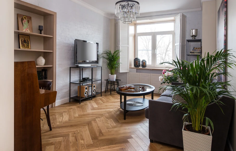 Дуб Золотистый Living Tree в интерьере